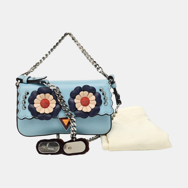 Baguette Micro Calfskin Blue
