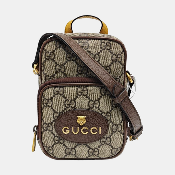 Neo Vintage Mini Monogram Coated Canvas Brown