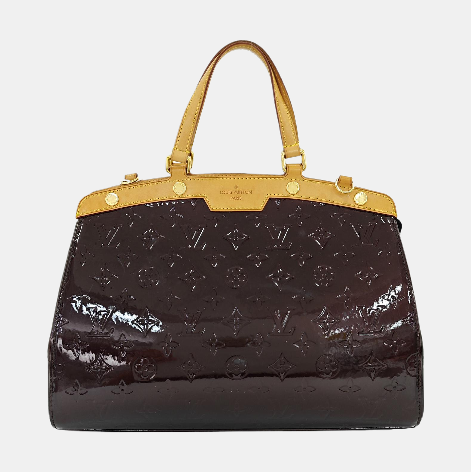 BREA MM Monogram Patent Leather Red