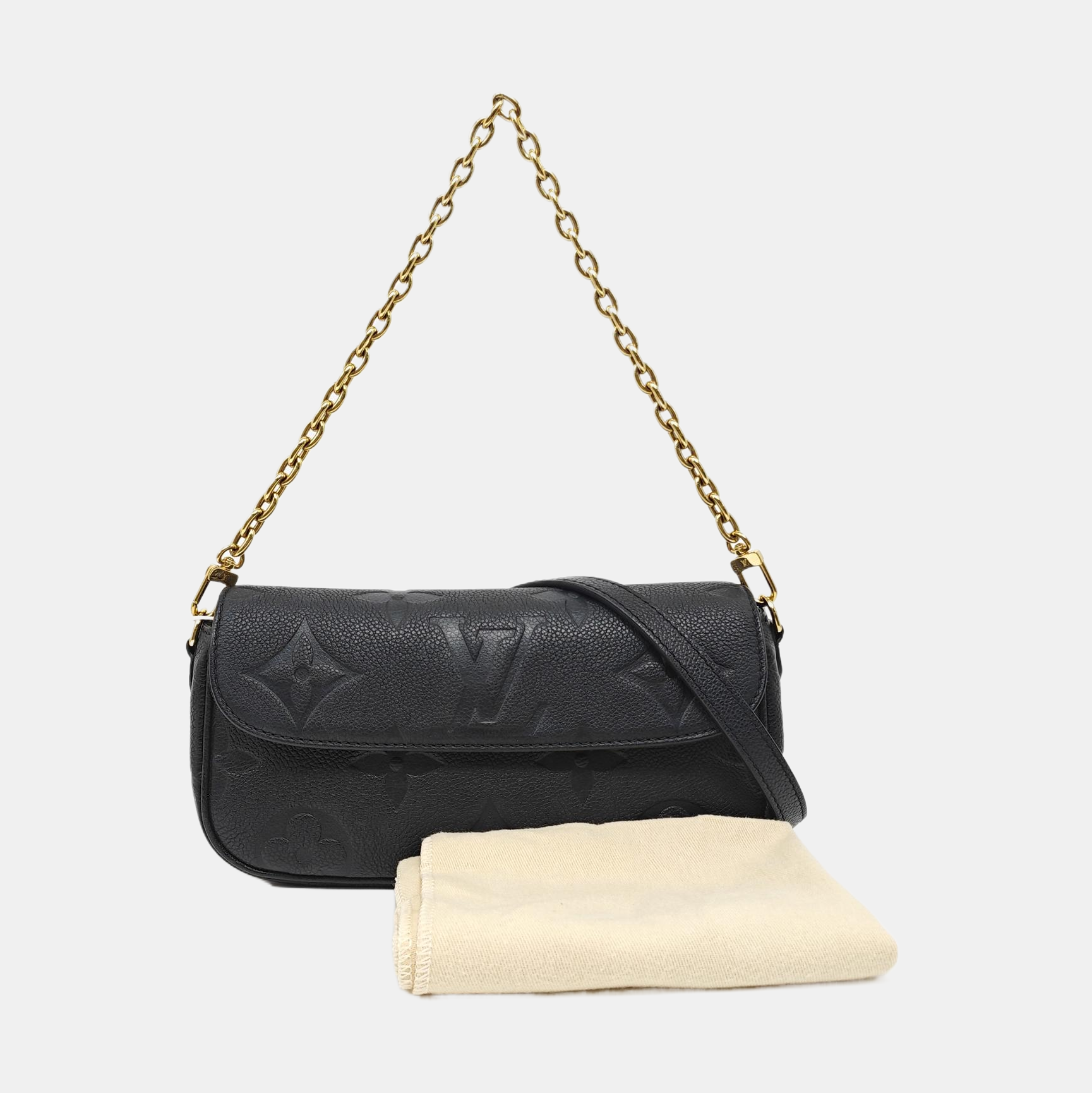 IVY Monogram Calfskin Black