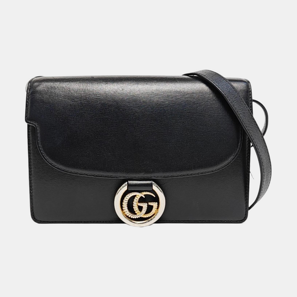 GG Ring Small Calfskin Black