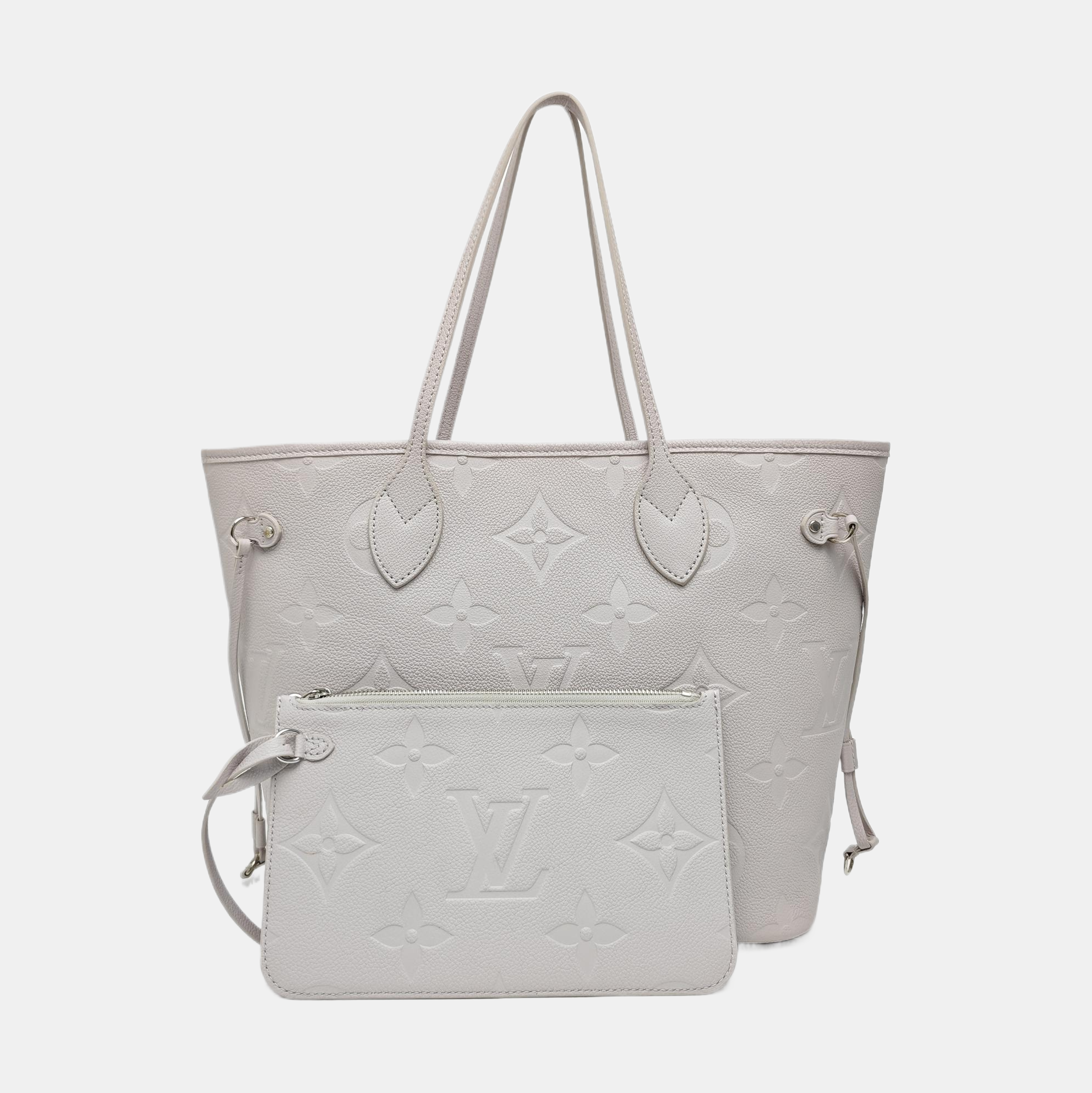 NEVERFULL MM Monogram Calfskin Gray