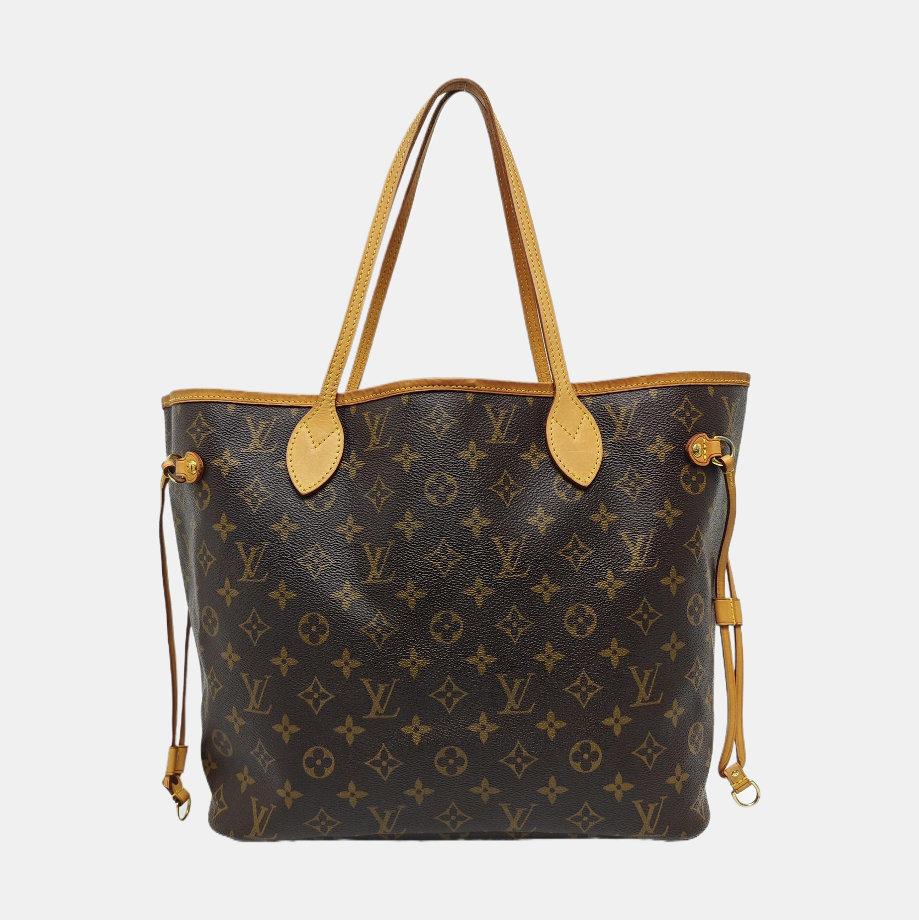 NEVERFULL MM Monogram Coated Canvas Brown