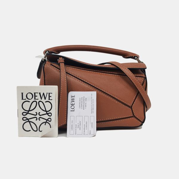Authenticated pre-owned  Puzzle Mini Calfskin Brown - Shoulder Bag at Looply