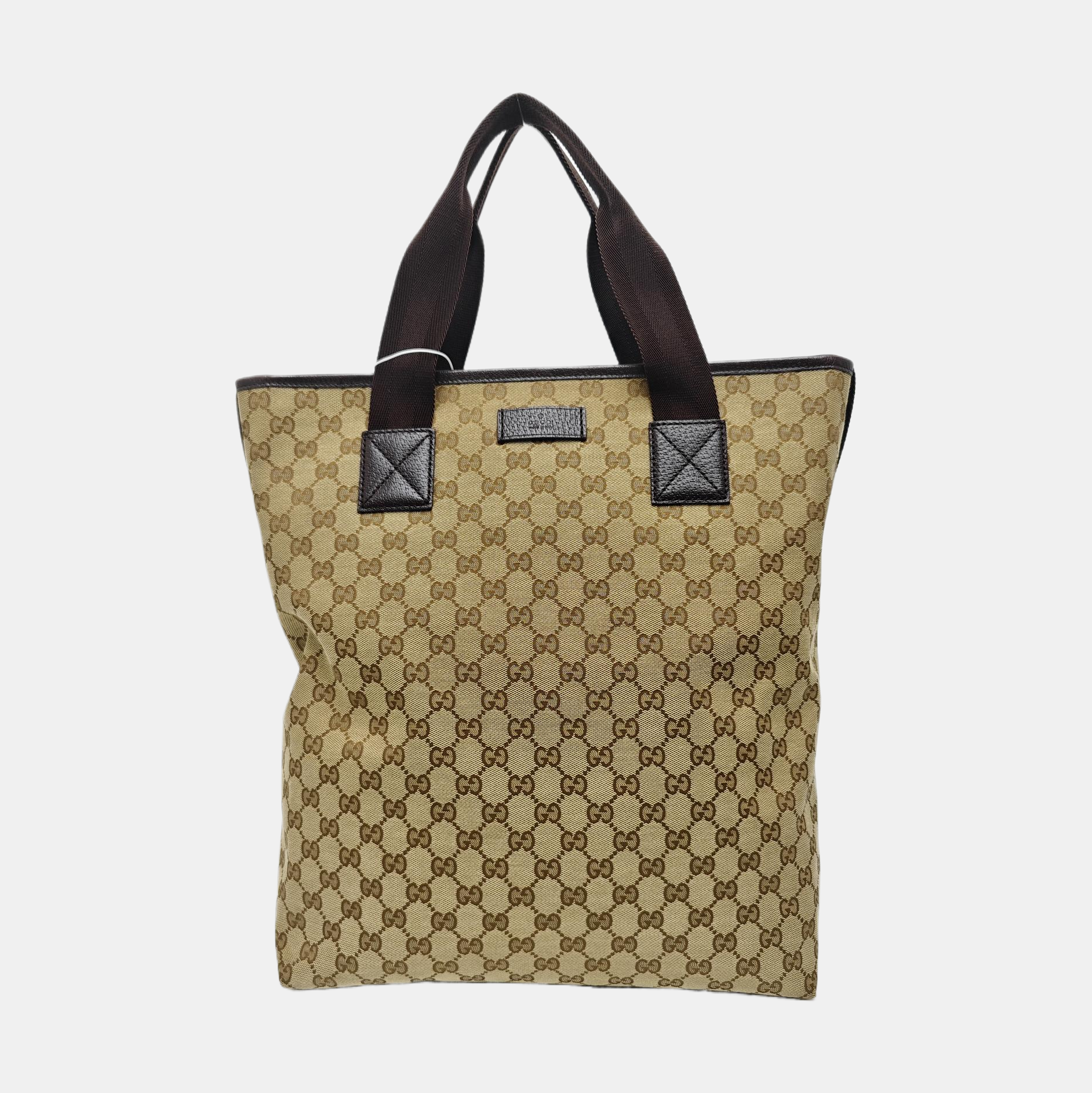Monogram Canvas Tote Bag Brown