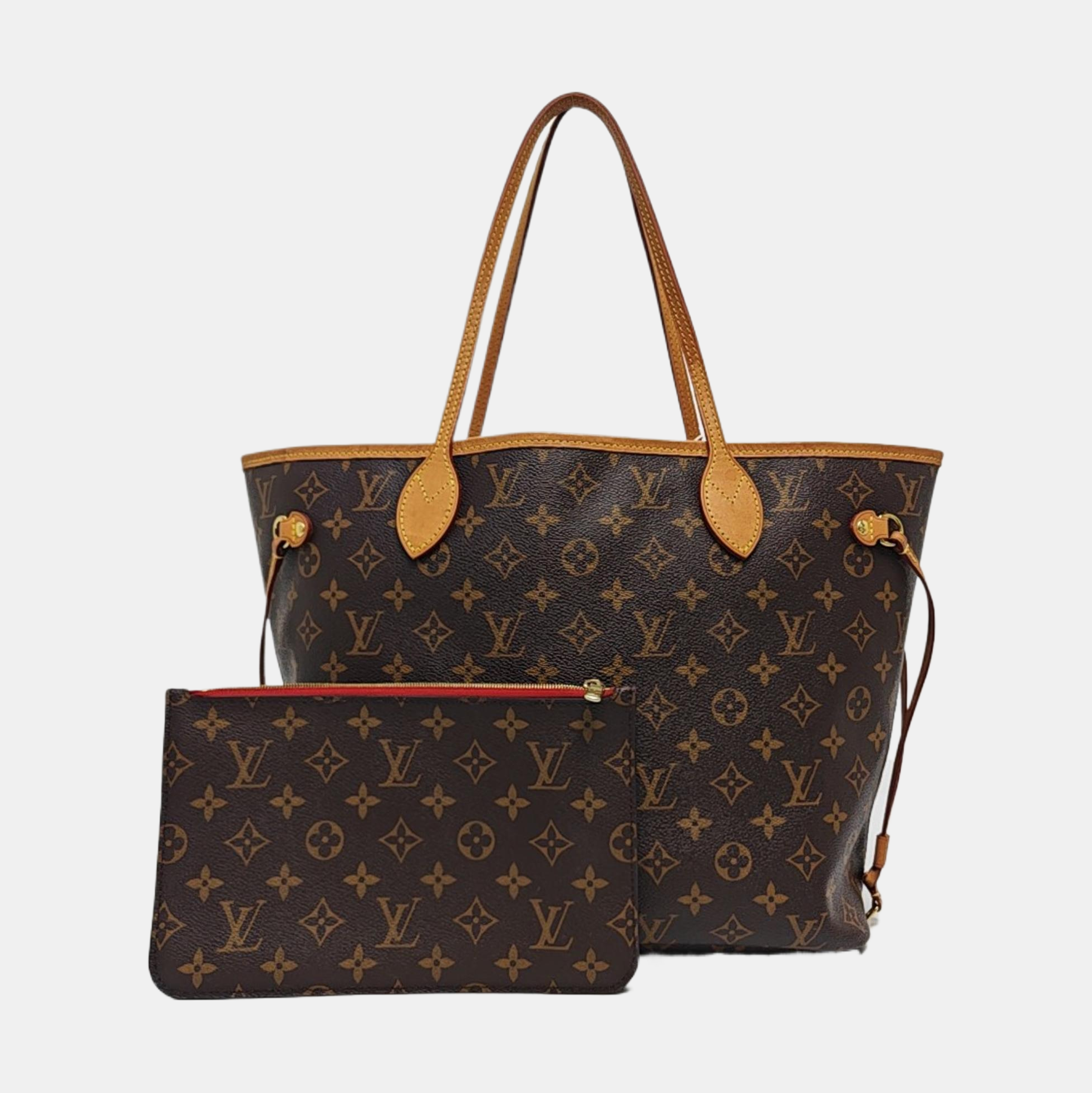 NEVERFULL MM Monogram Coated Canvas Brown