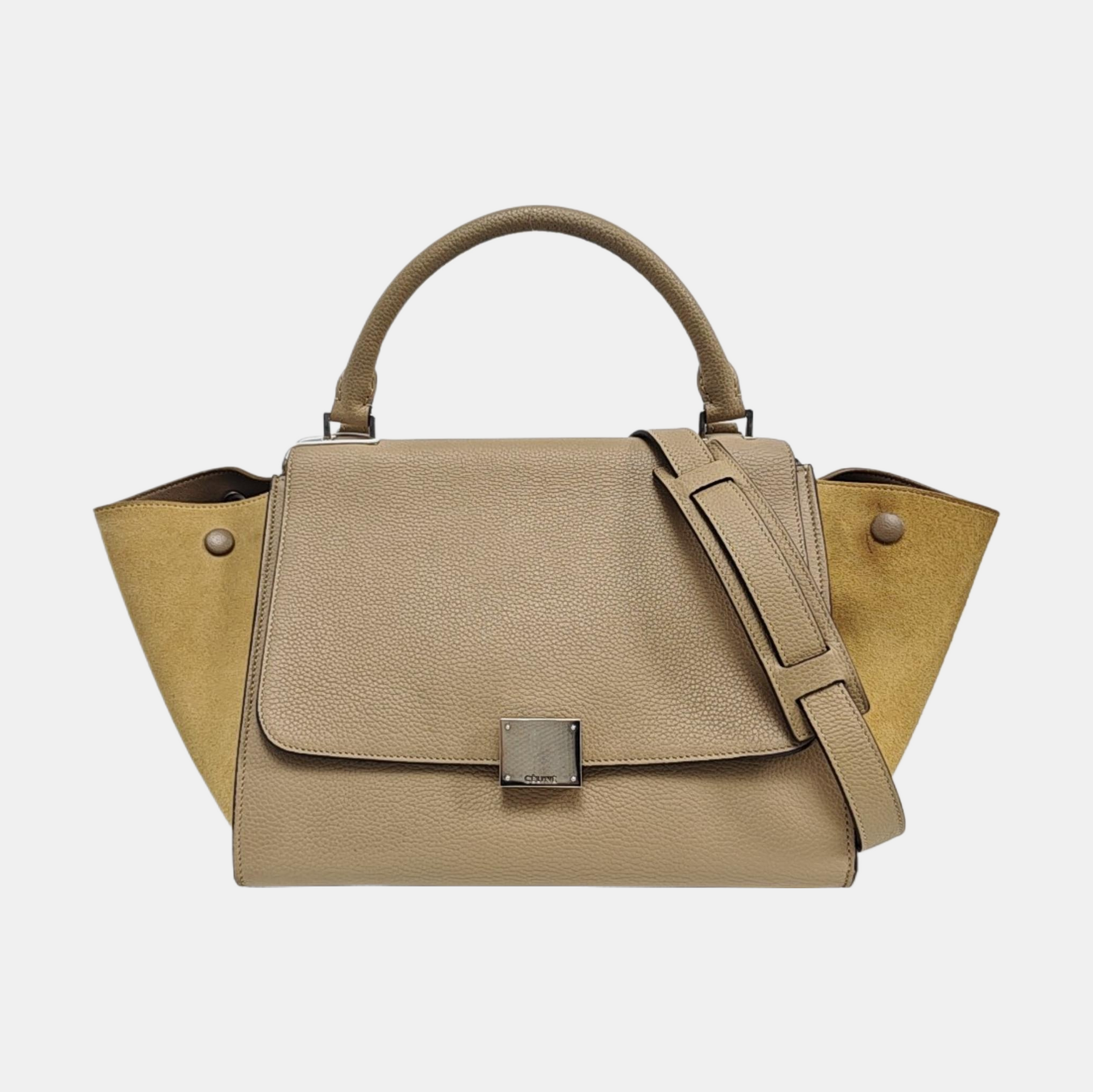 TRAPEZE Small Calfskin Beige