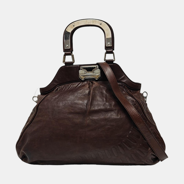Calfskin Shoulder Bag Brown