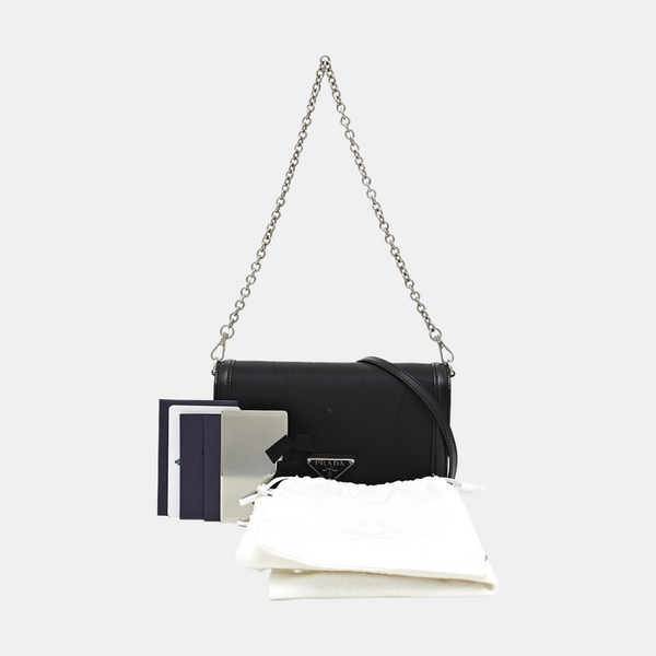 Nylon Shoulder Bag Mini Black
