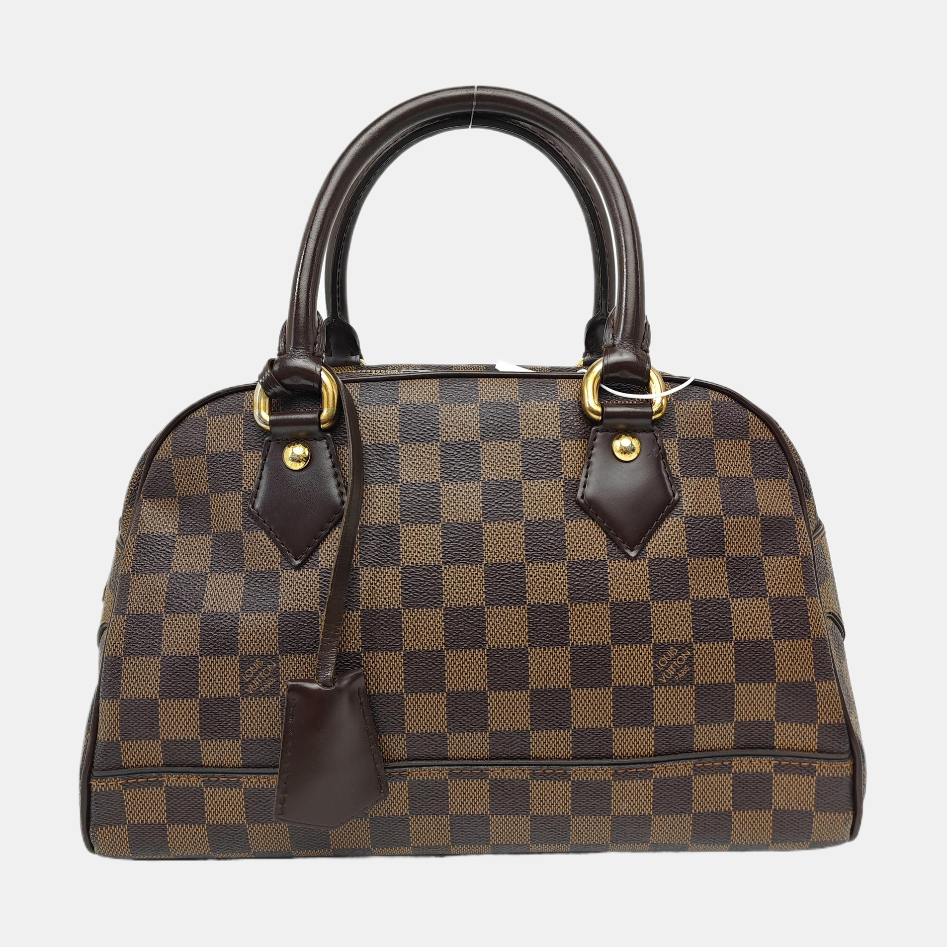 DUOMO Damier Ebene Coated Canvas Brown