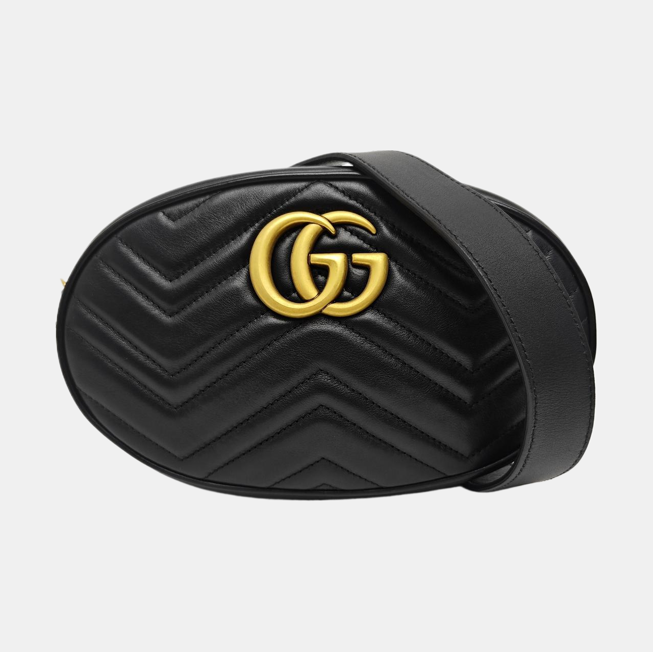 GG Marmont Small Quilted Calfskin Black
