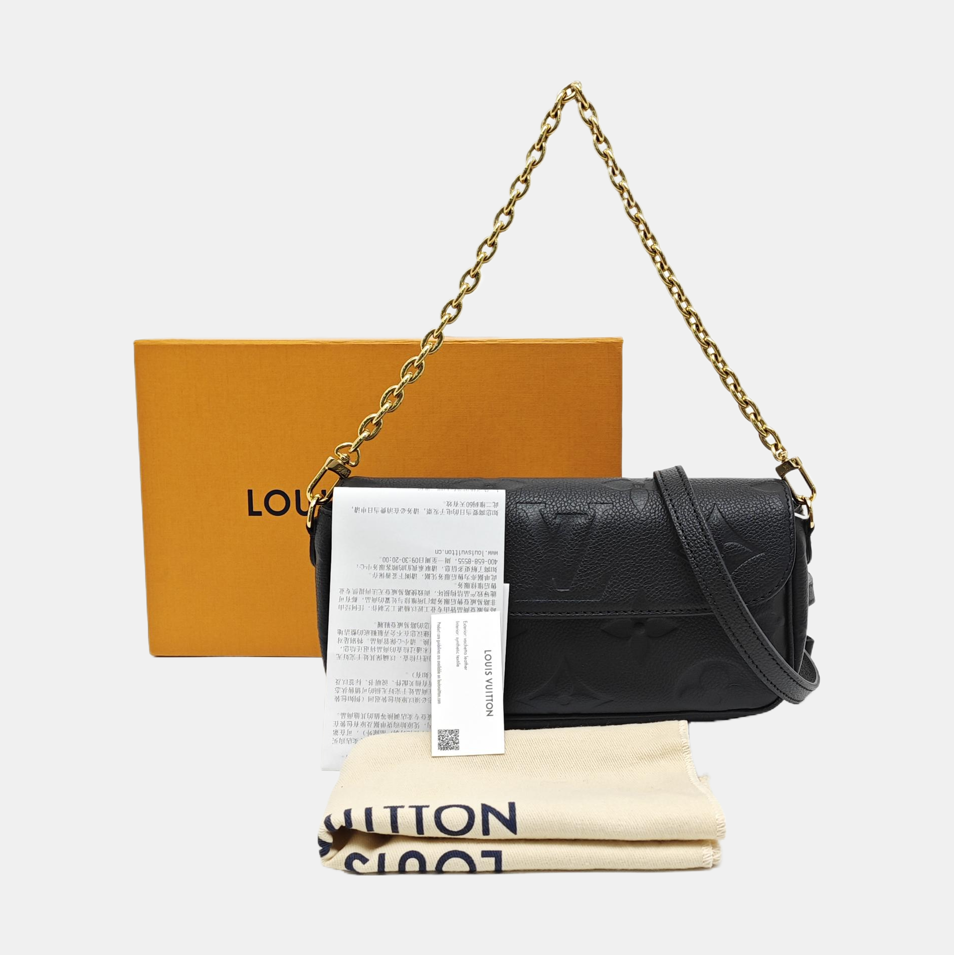 IVY Monogram Calfskin Black