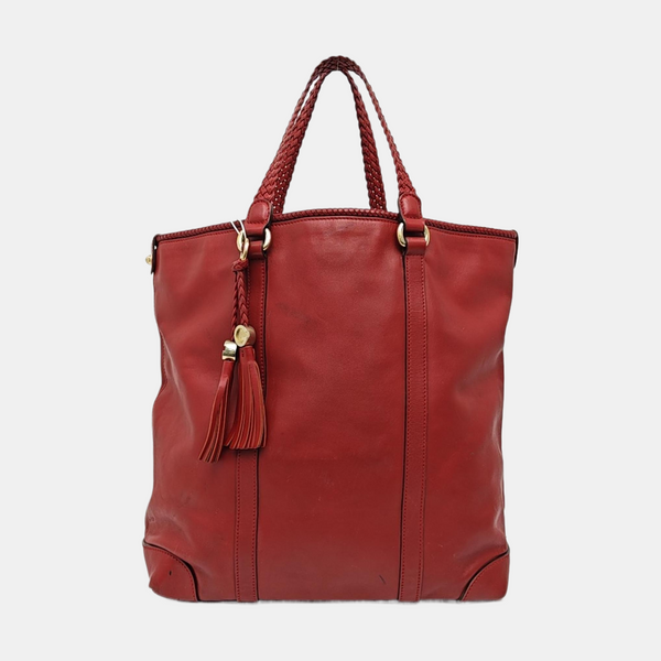 Calfskin Tote Bag Red