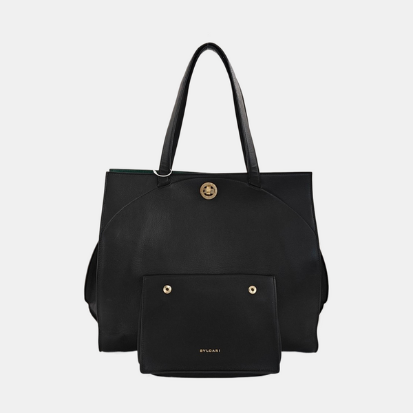 Quilted Calfskin Tote Bag Black