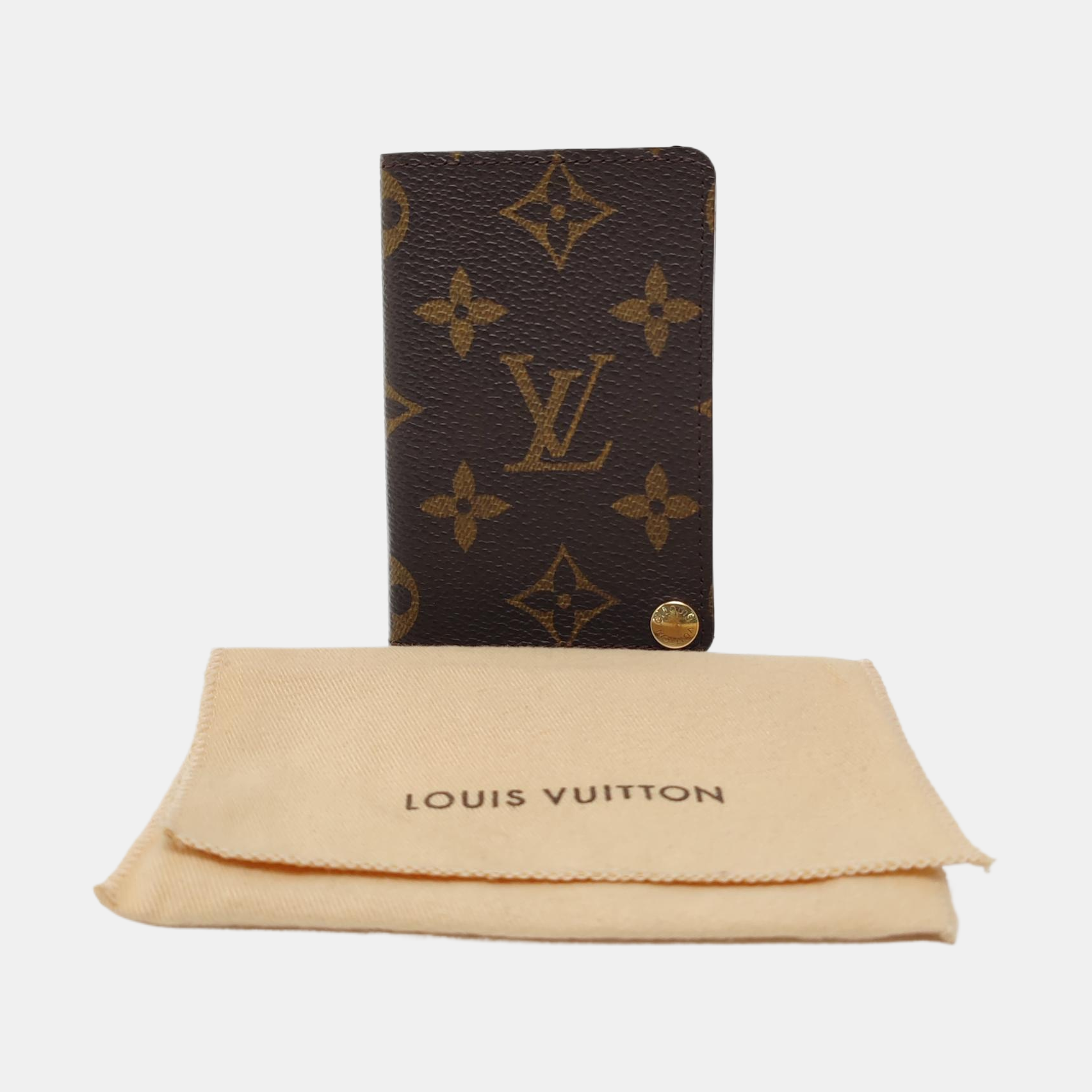 Monogram Coated Canvas Card Holder Brown