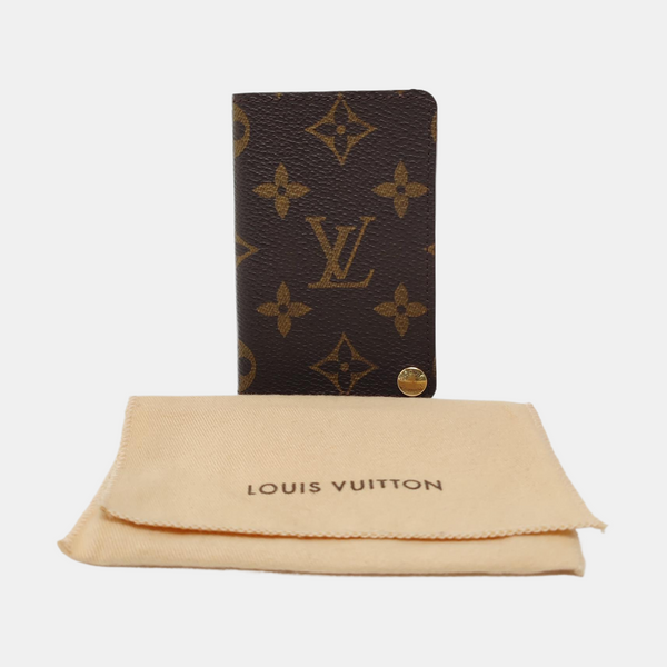 Monogram Coated Canvas Card Holder Brown