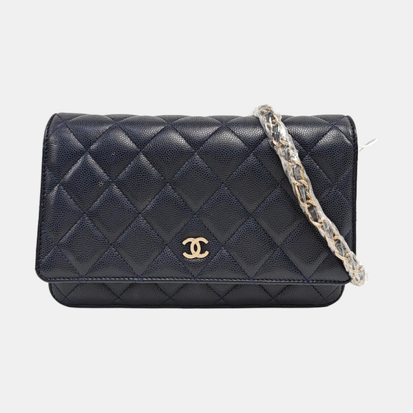 WOC Quilted Grained Calfskin Black