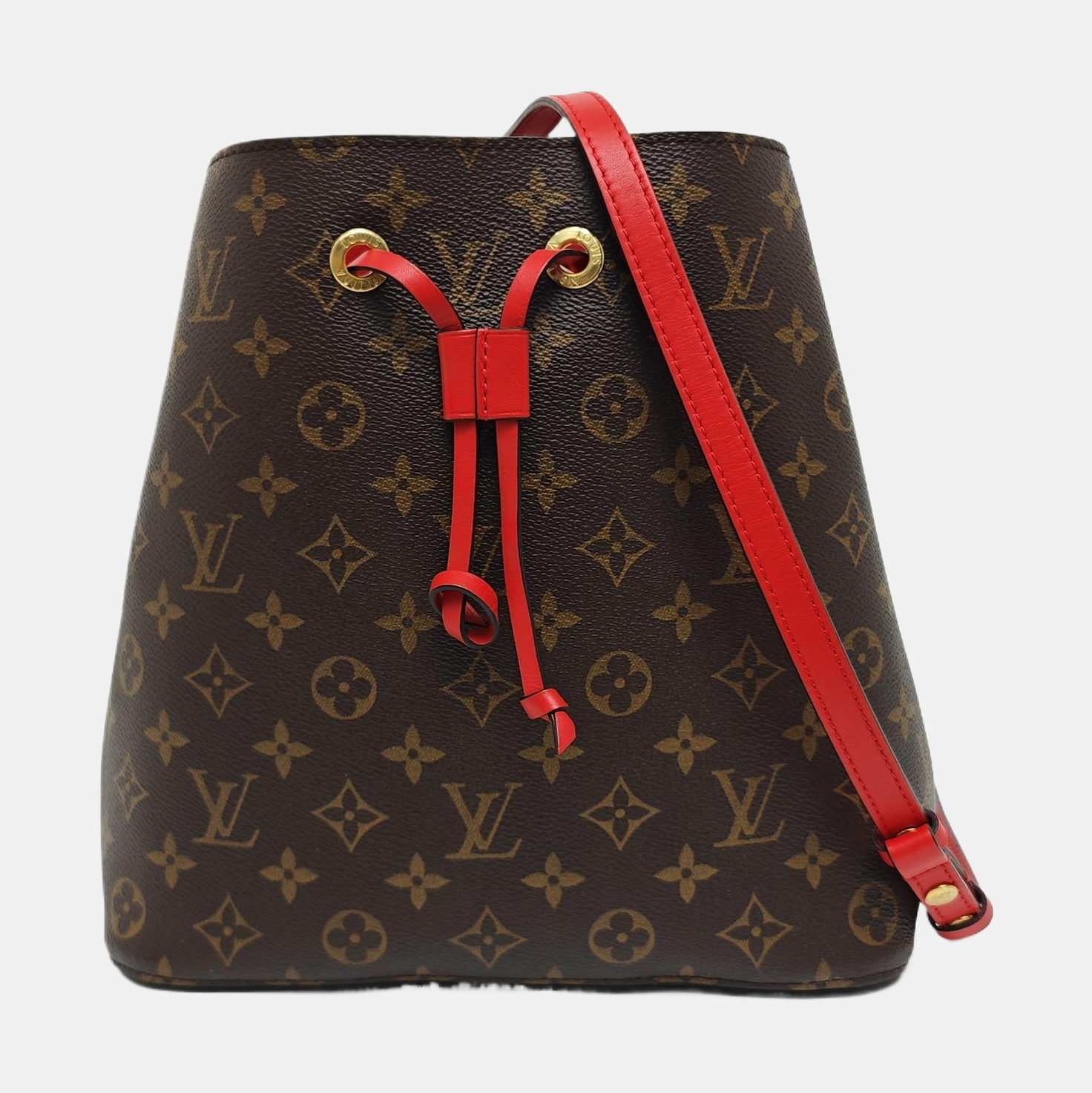 NÉONOÉ MM Monogram Coated Canvas Brown