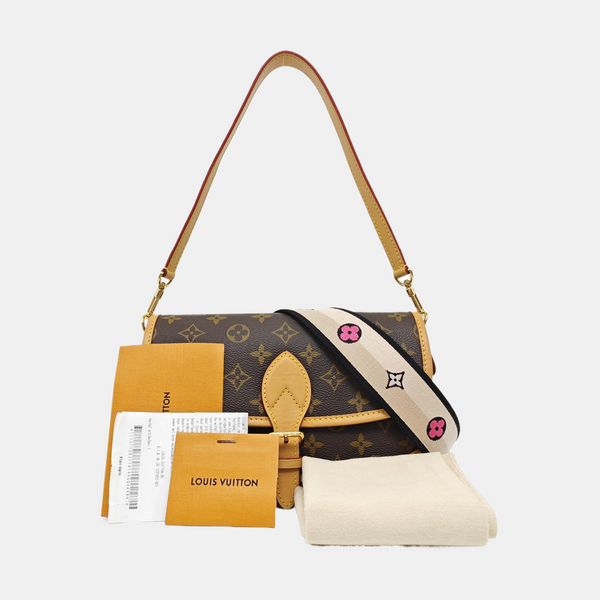 DIANE Monogram Coated Canvas Brown