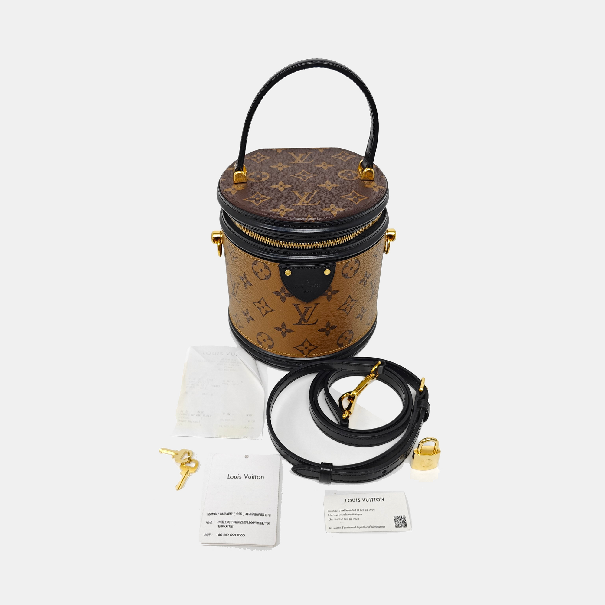 CANNES PM Monogram Coated Canvas Brown