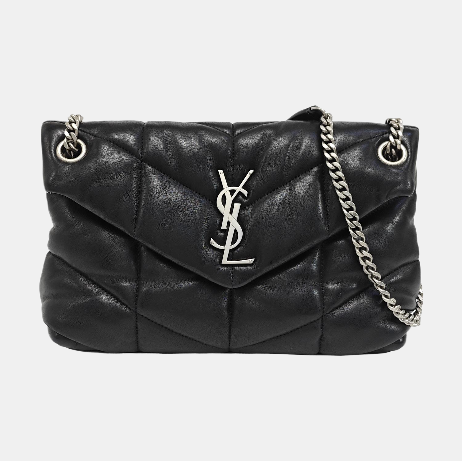PUFFER Small Quilted Lambskin Black