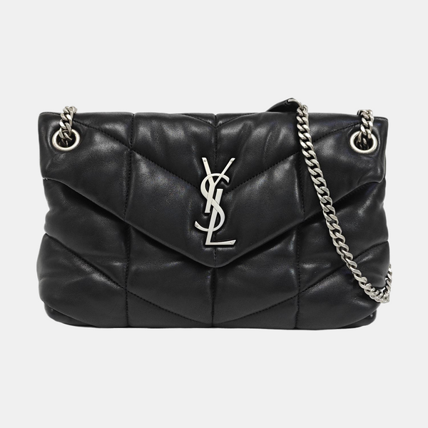 PUFFER Small Quilted Lambskin Black
