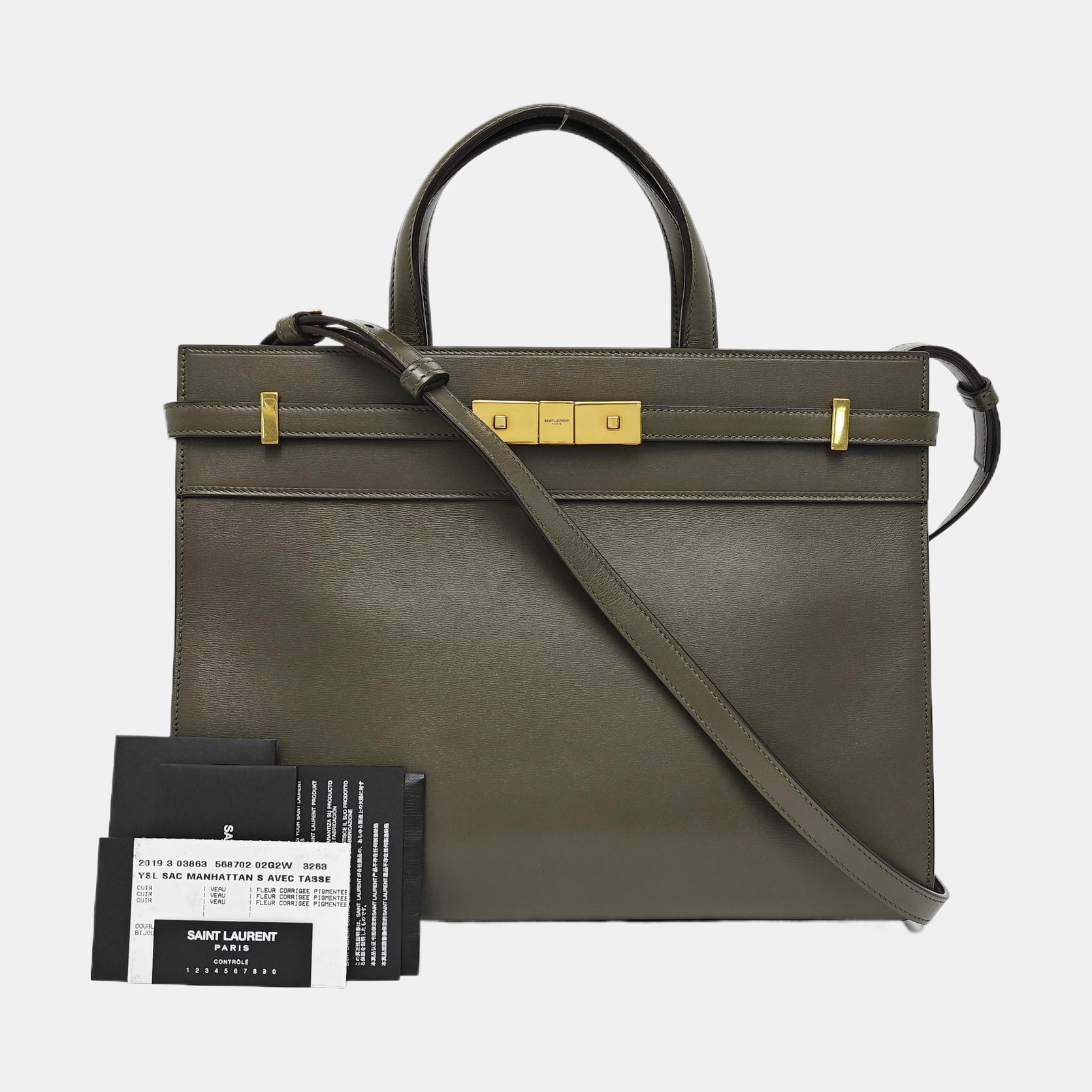 MANHATTAN Small Calfskin Green
