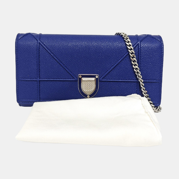 Diorama Small Cannage Calfskin Blue