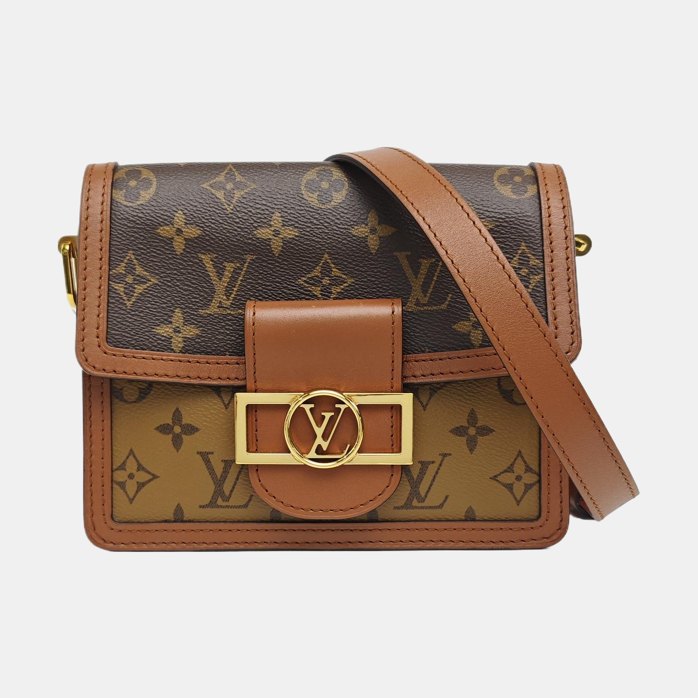 DAUPHINE Mini Monogram Coated Canvas Brown