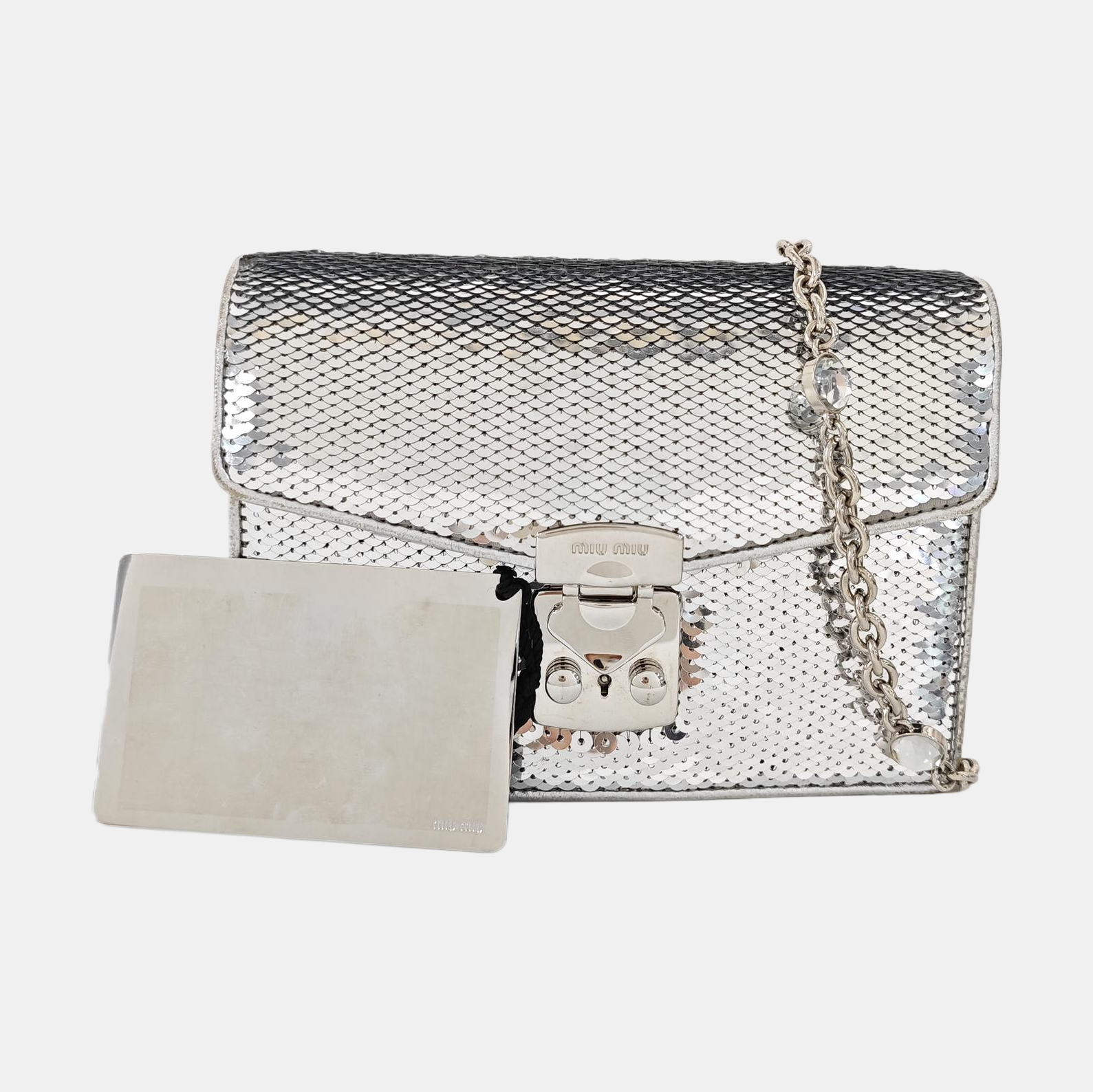 Miu Confidential Sequins Silver