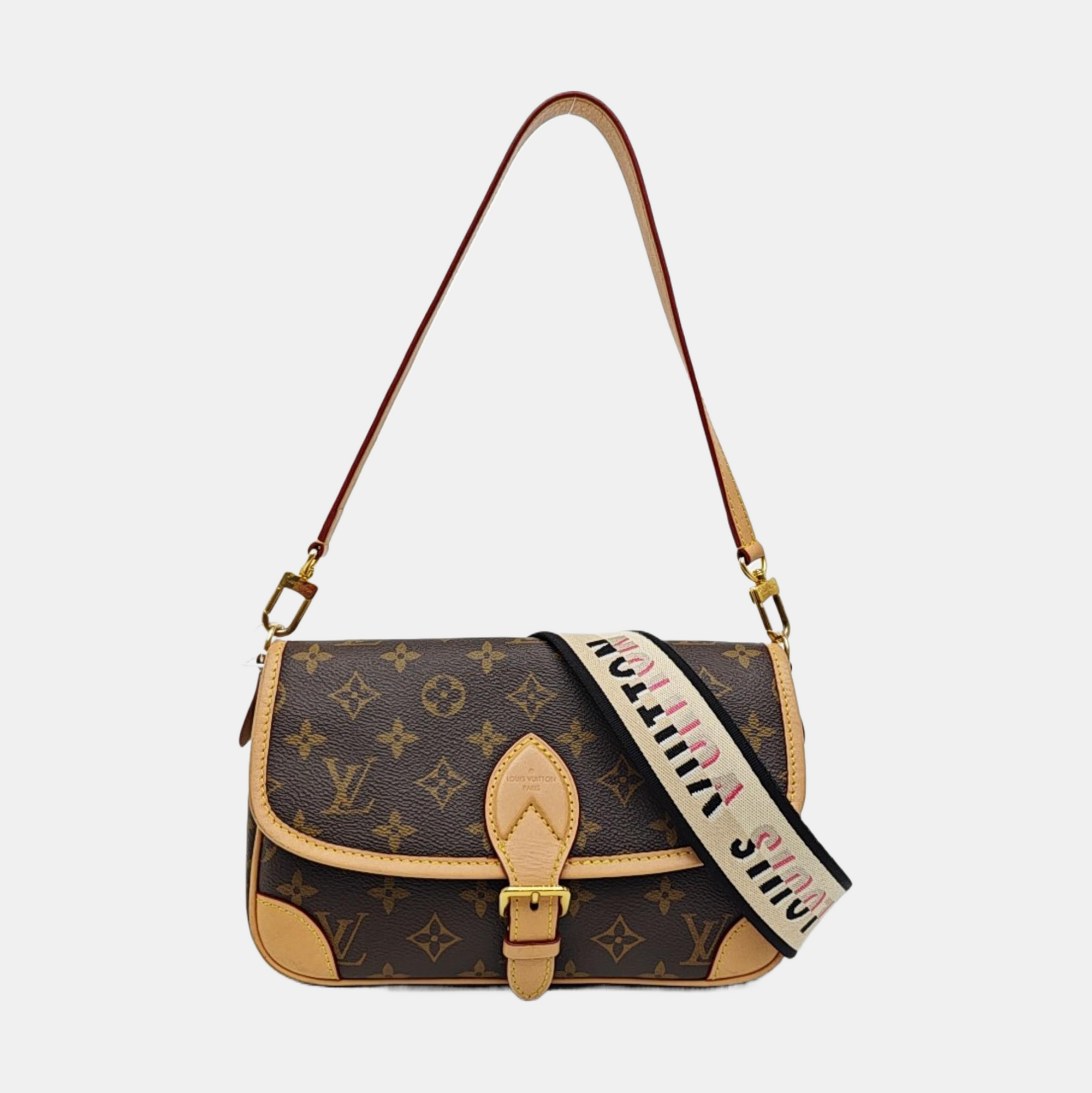 DIANE Monogram Coated Canvas Brown