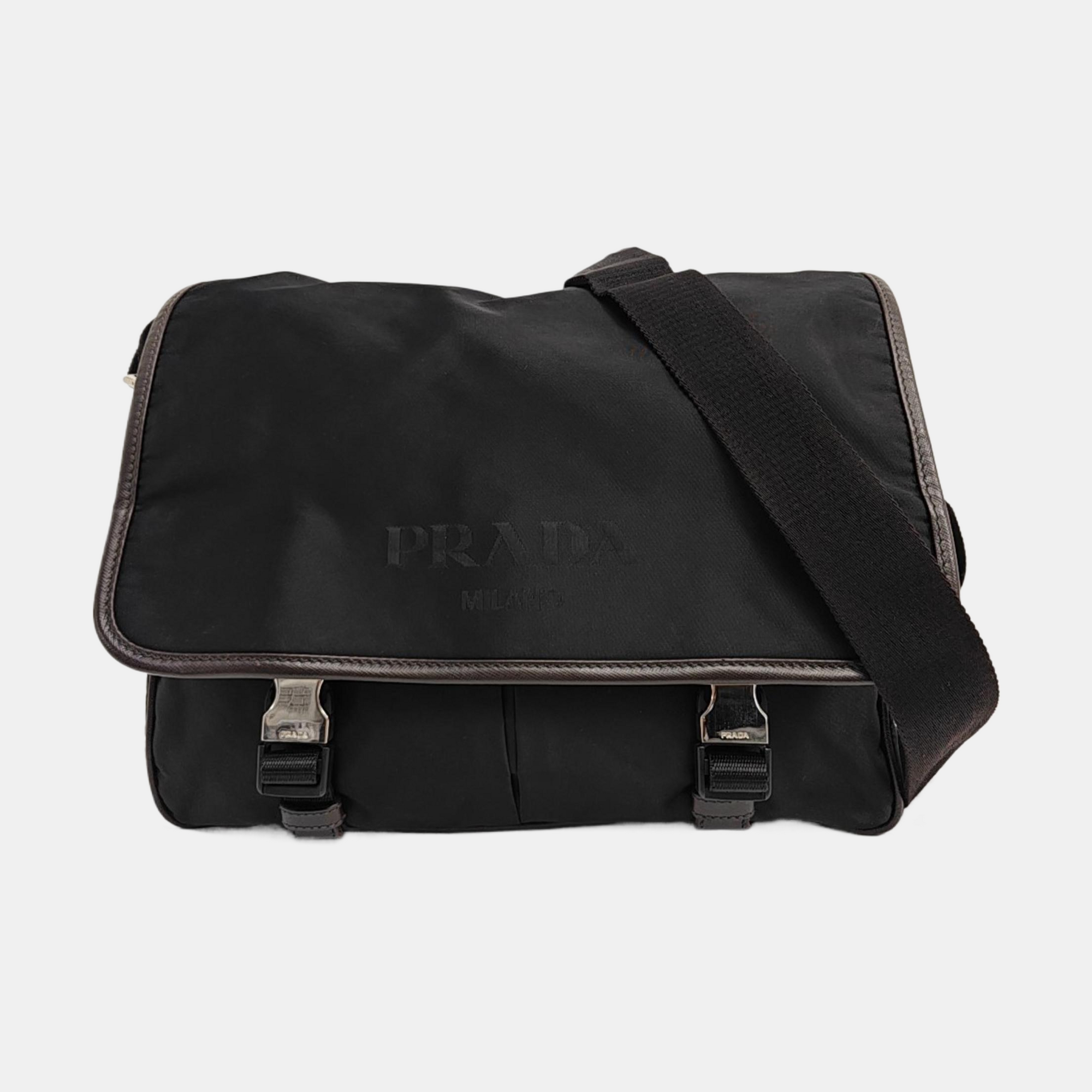 Nylon Shoulder Bag Black