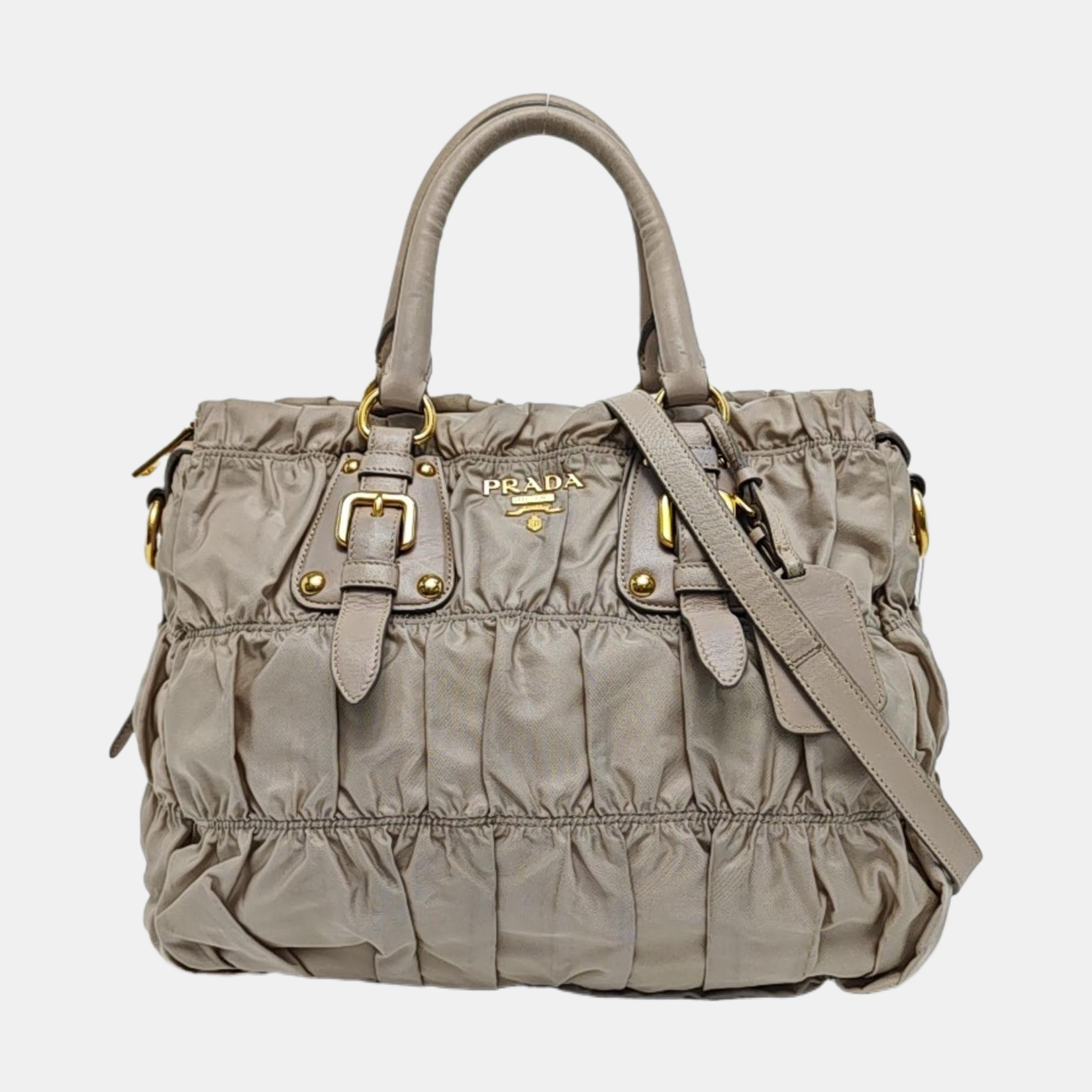 Gaufre Quilted Nylon Beige