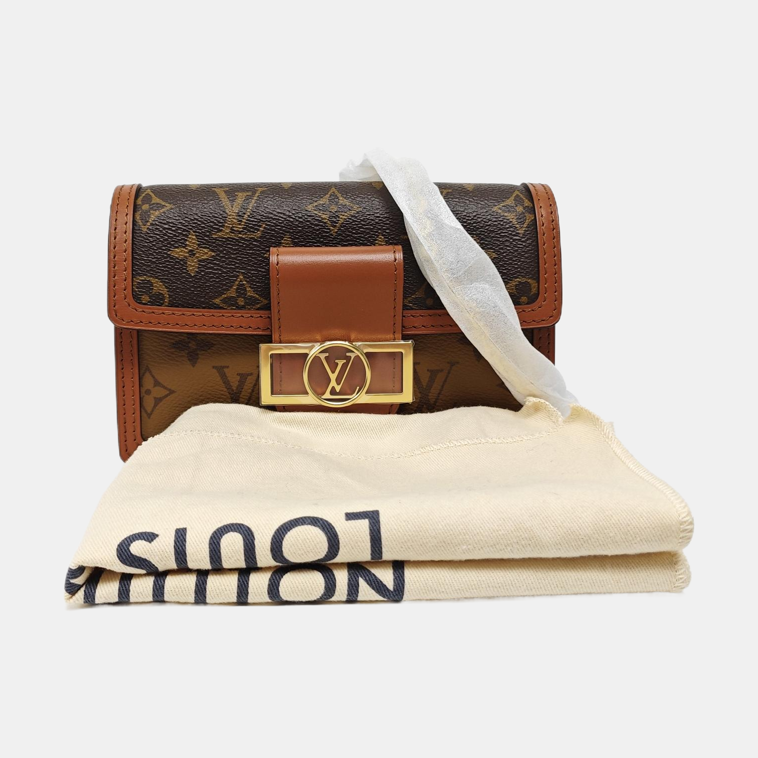 DAUPHINE WOC Monogram Coated Canvas Brown