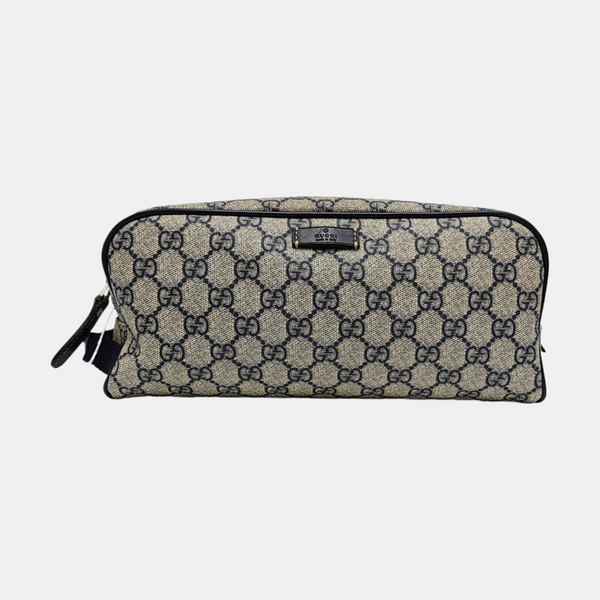 Monogram Coated Canvas Clutch Black