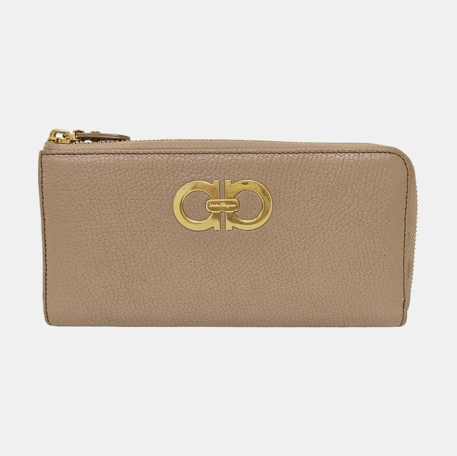Authenticated pre-owned  Gancini Calfskin Grey - Clutch at Looply