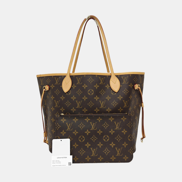 NEVERFULL MM Monogram Coated Canvas Brown