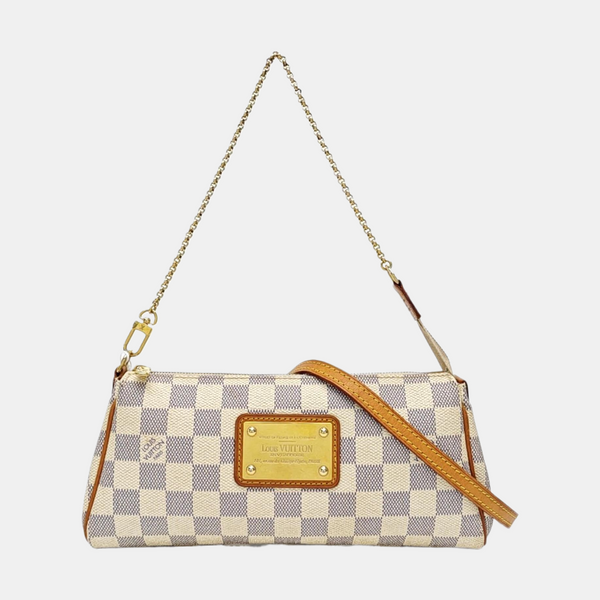 EVA Damier Azur Coated Canvas White