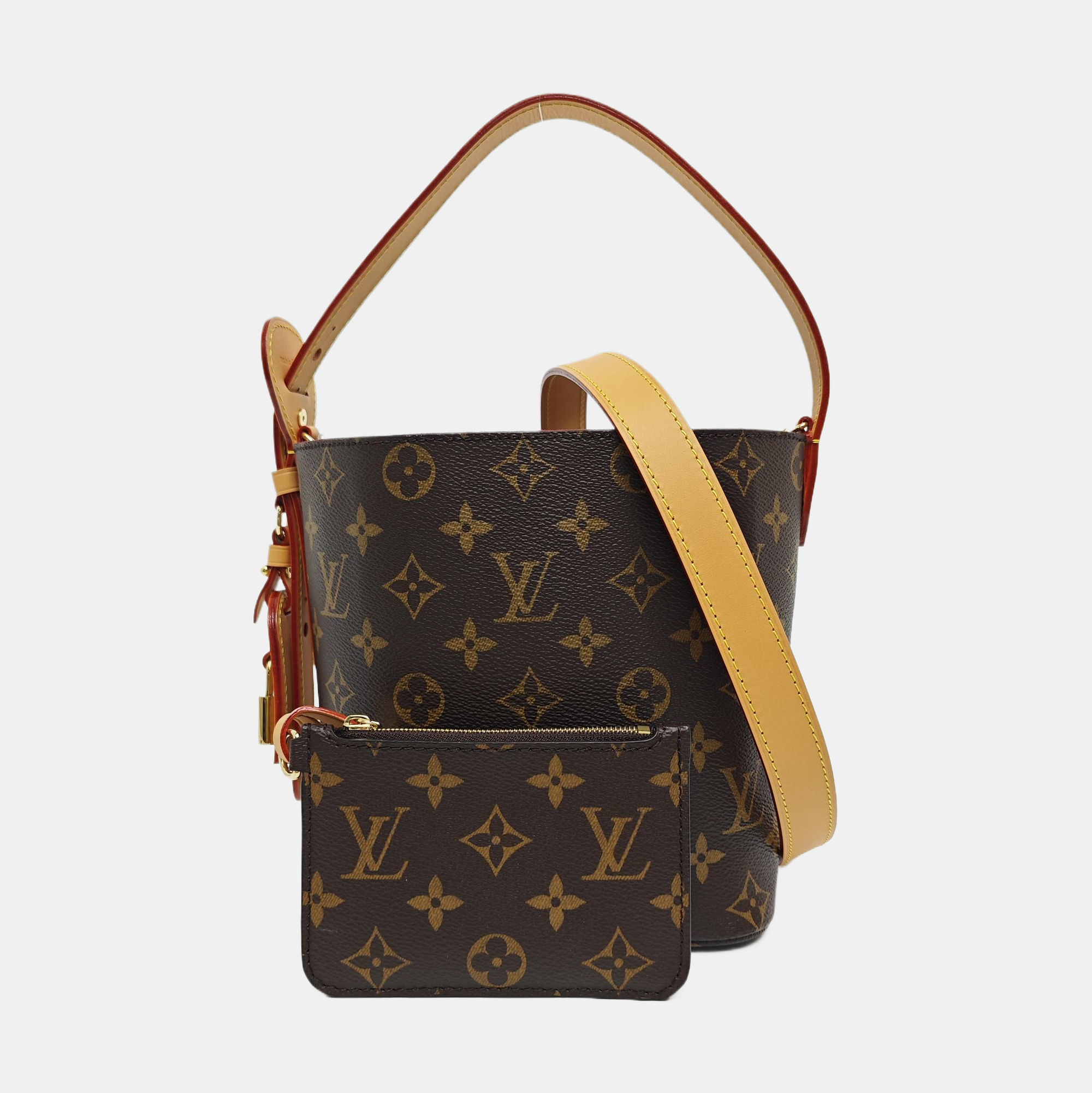ALL IN BB Monogram Coated Canvas Brown