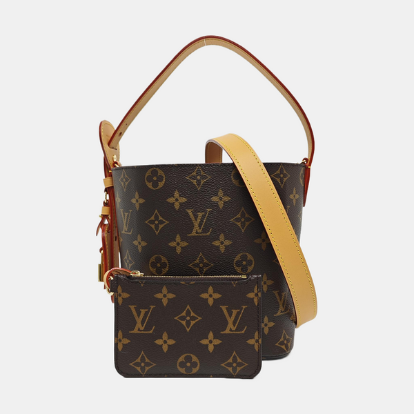 ALL IN BB Monogram Coated Canvas Brown