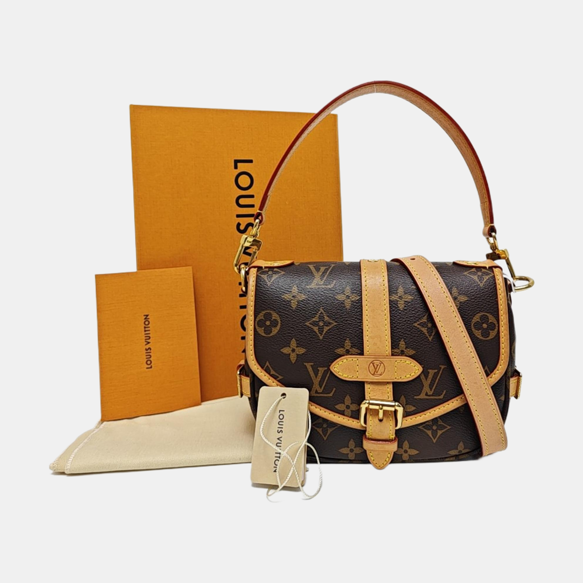 SAUMUR BB Monogram Coated Canvas Brown