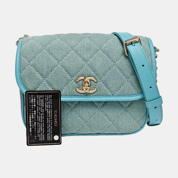 Quilted Denim Blue
