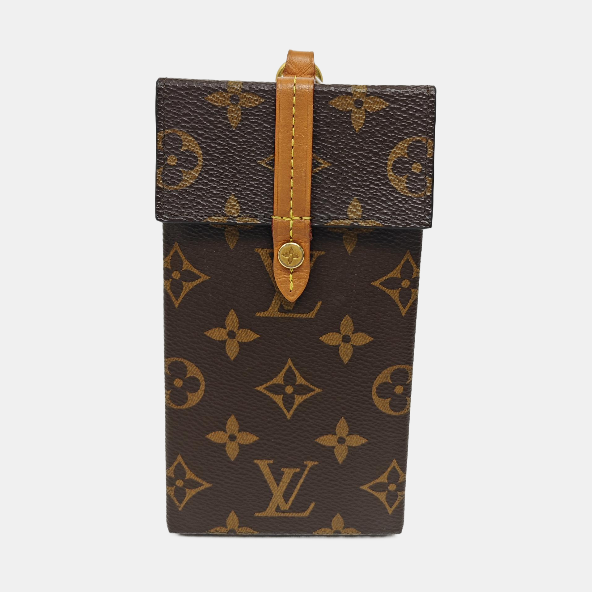 Monogram Coated Canvas Top Handle Bag Brown