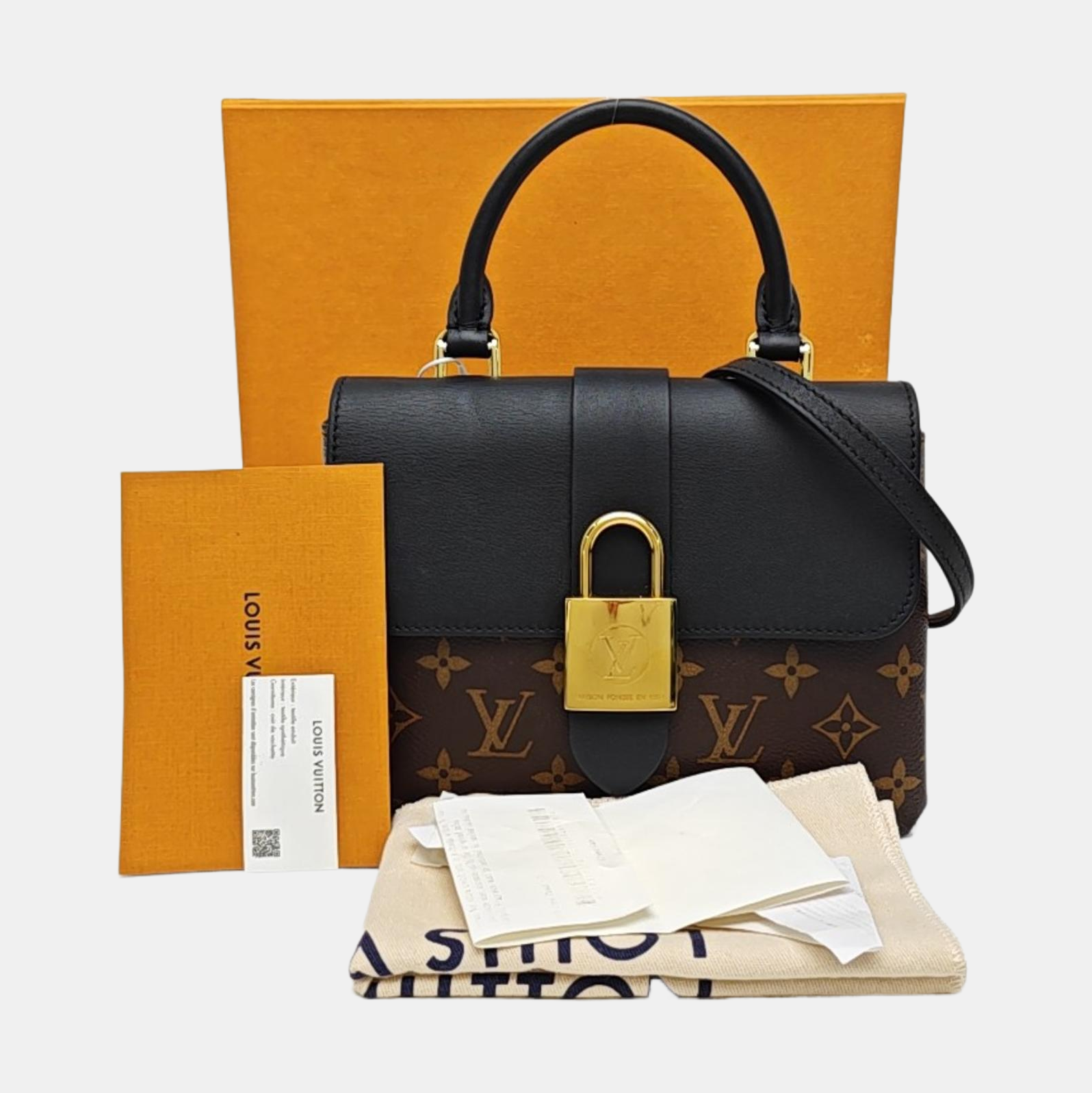 LOCKY BB Monogram Coated Canvas Brown