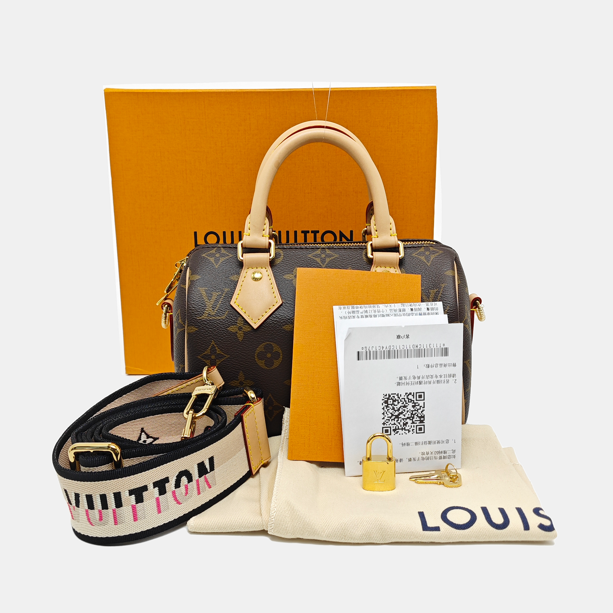 SPEEDY 20 Monogram Coated Canvas Brown