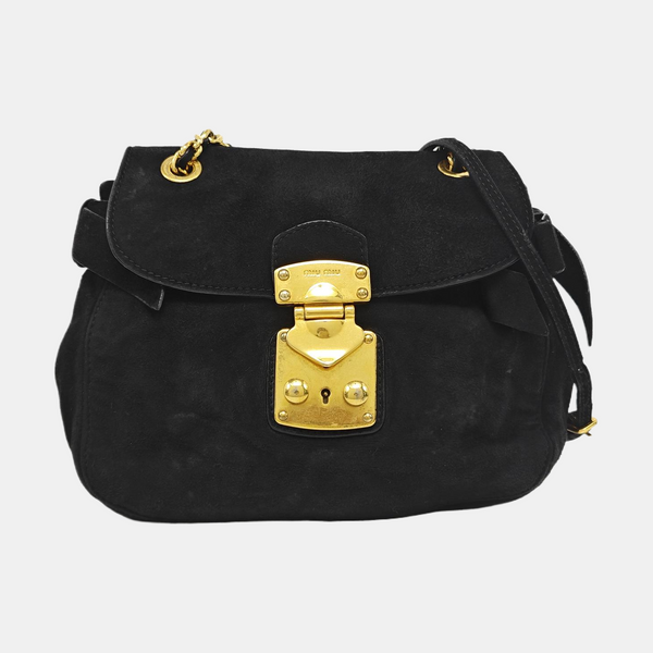 Suede Shoulder Bag Black