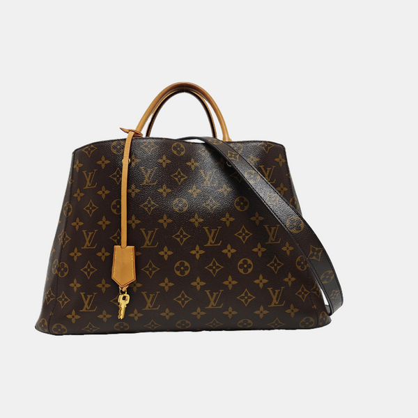 MONTAIGNE GM Monogram Coated Canvas Brown