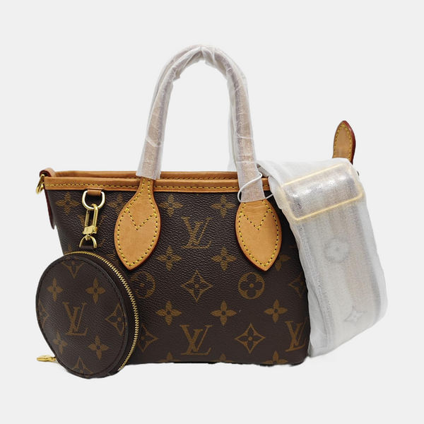 NEVERFULL BB Monogram Coated Canvas Brown