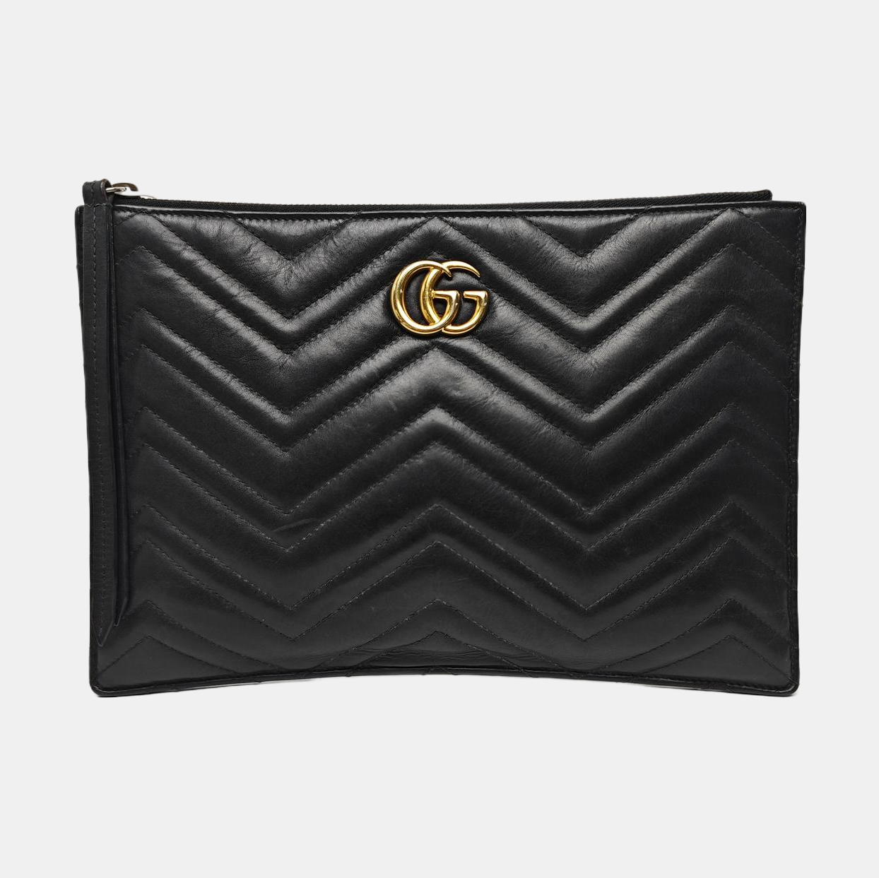 GG Marmont Large Quilted Calfskin Black