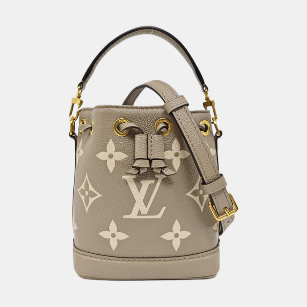 NOÉ Nano Monogram Calfskin Gray
